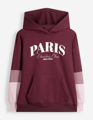 Sweatshirt - Blockmuster - Dunkelrot