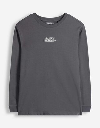 Langarmshirt - Oversized Fit - Dunkelgrau