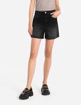 Pantaloncini di jeans - Gamba larga - grigio