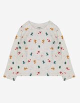 Maglia a manica lunga - Stampa allover - grigio chiaro