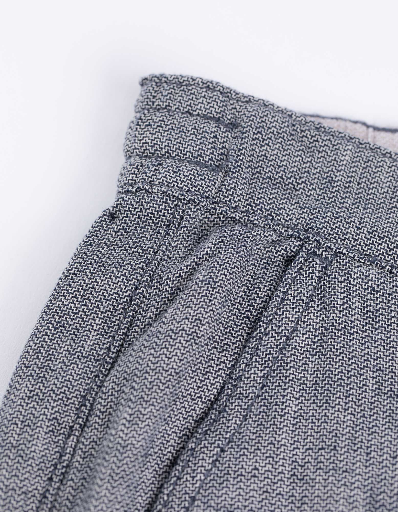 Chinohose - Leinen-Optik - dunkelblau