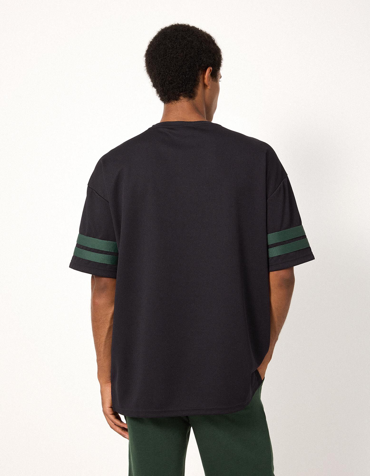 T-Shirt - Mesh - Schwarz