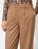 Pantaloni - Imitazione di camoscio - marrone