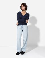 Strickjacke - Baumwolle - dunkelblau