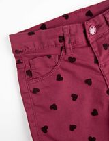 Jeggings - Verstellbare Bundweite - dunkelrot