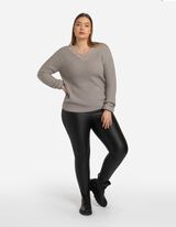 Pul&oacute;ver - Csipker&aacute;t&eacute;ttel - vilagos szurke