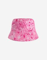 Cappello estivo - Fantasia floreale - rosa fucsia