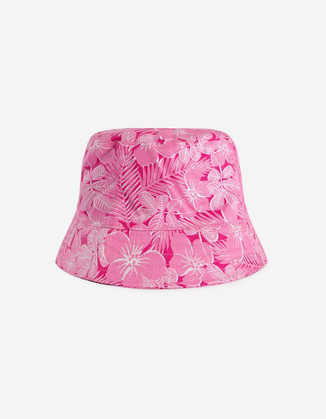 Cappello estivo - Fantasia floreale - rosa fucsia
