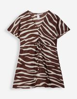 Strandtuniek - Zebrapatroon - bruin