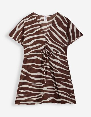 Strandtuniek - Zebrapatroon - bruin