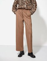 Pantaloni da jogging - Imitazione di camoscio - marrone