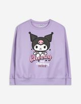 Sweatshirt - Frontprint - lila