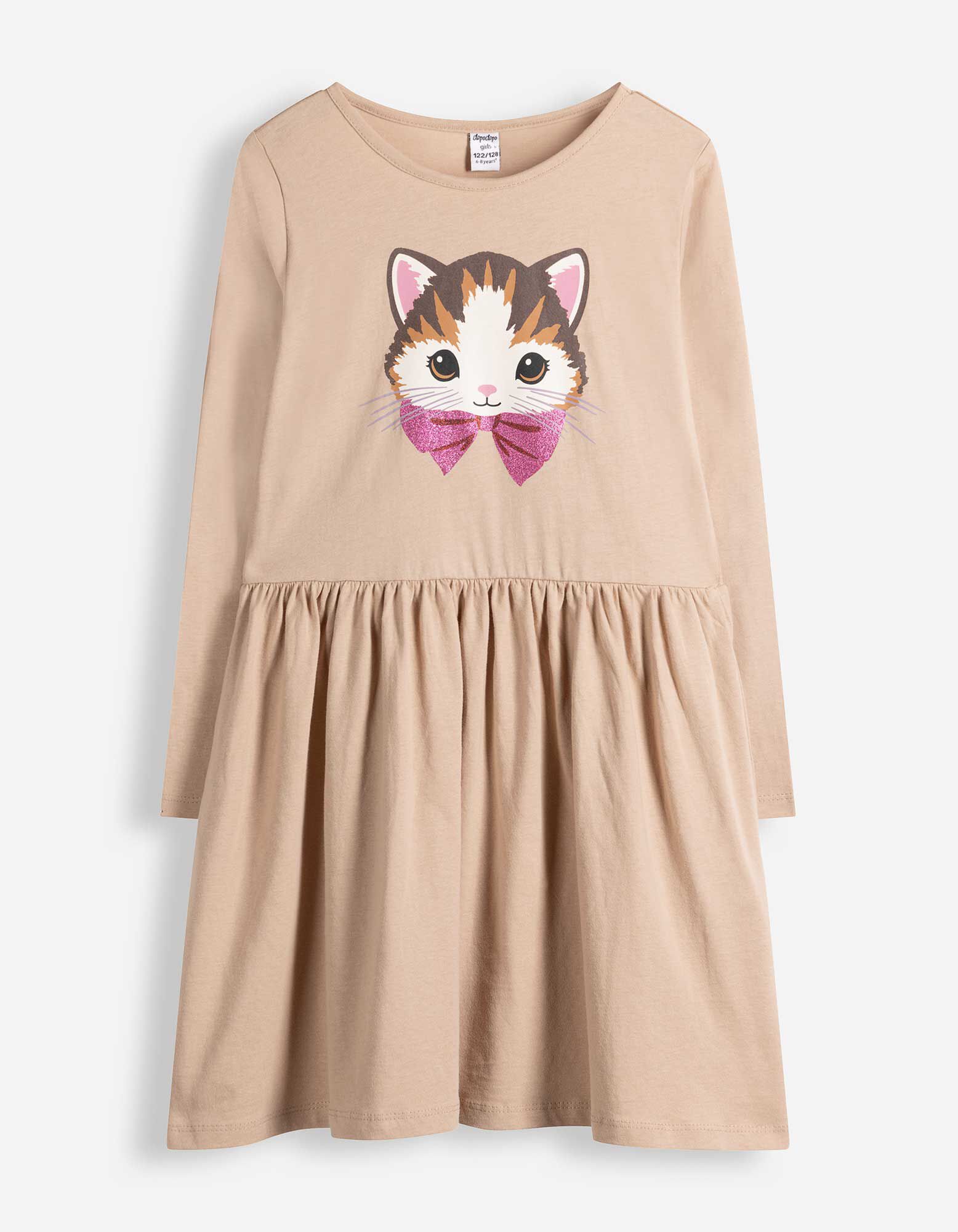 Kleid - Print - Braun