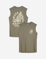 Tanktop - Rückenprint - hellbraun