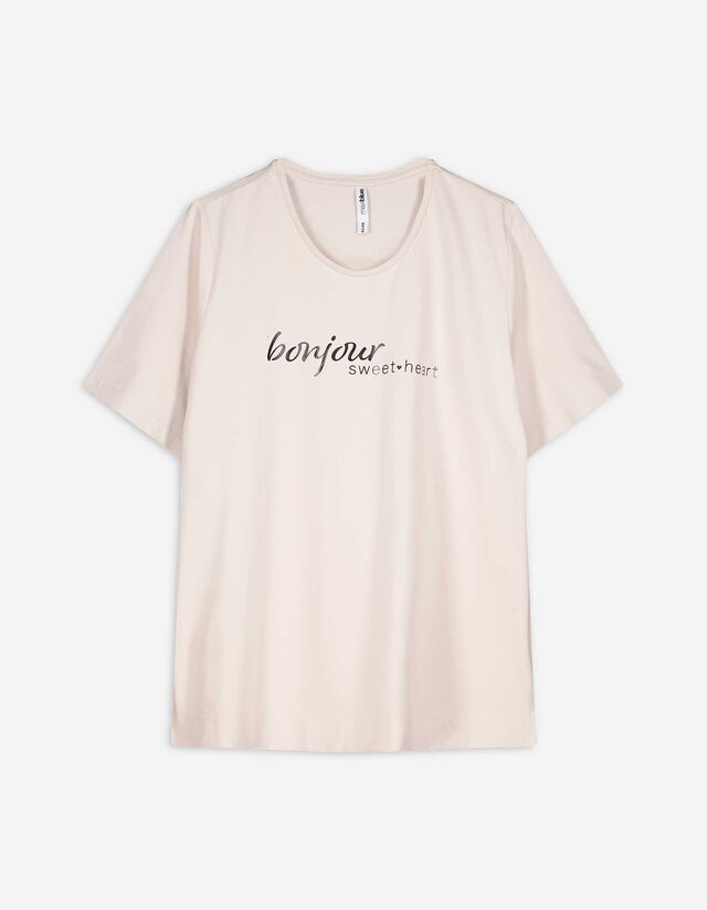 T-shirt - Contenuto di modal - beige