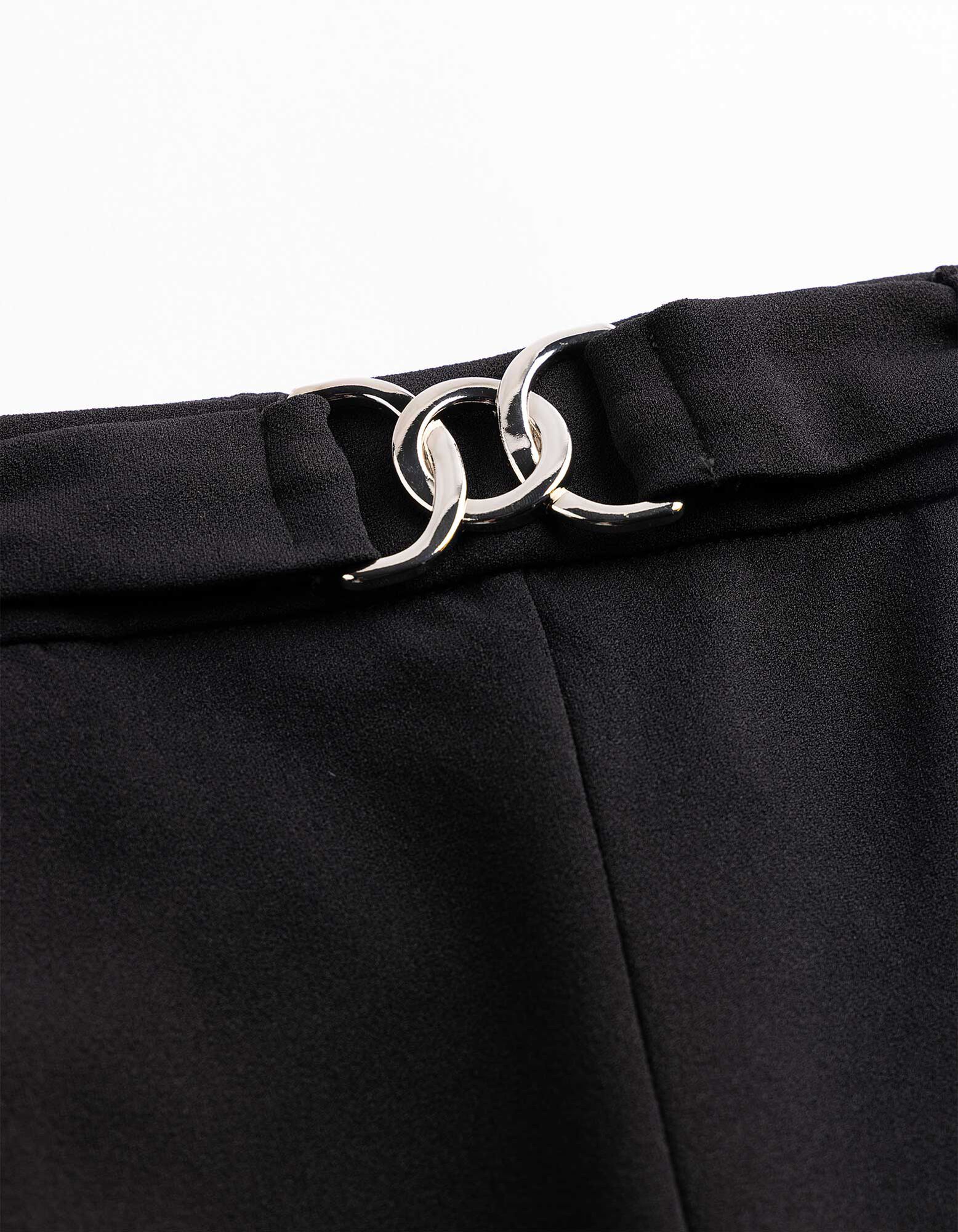 Culotte - Webstoff - Schwarz