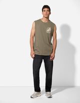 Tanktop - Rückenprint - hellbraun