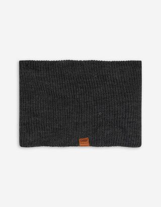 Loop-Schal - Meliert - dunkelgrau