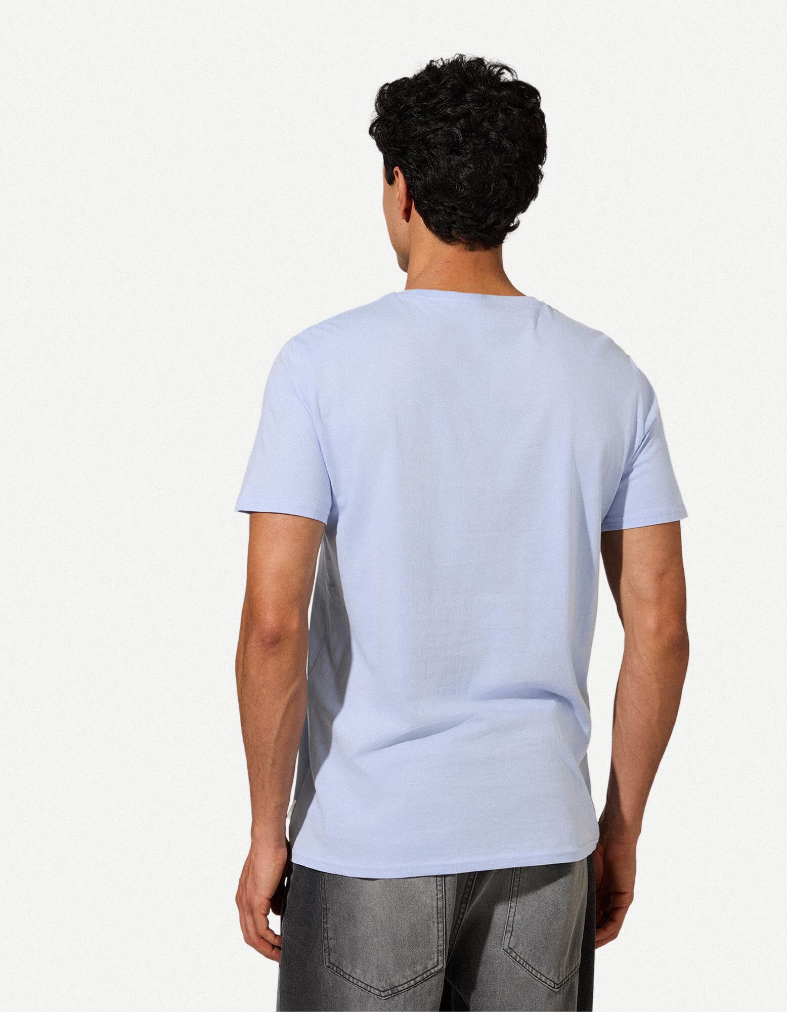 T-shirt - Unicolore - bleu clair