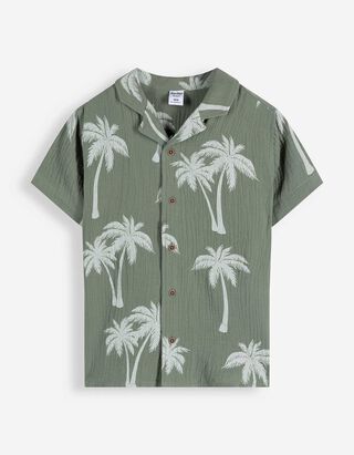 Hemd - Musselin - dunkelgr&uuml;n