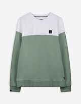 Sweatshirt - Color-Blocking - türkis