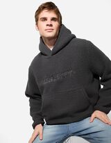 Hoodie - Schriftzug - dunkelgrau