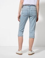 Kapri pantalone - Pertlanje - svetlo-plava