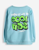 Sweatshirt - R&uuml;ckenprint - hellblau