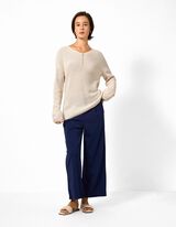 Trui - V-hals - Beige
