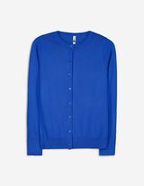 rozpinany sweter - LENZING™ ECOVERO™ - ciemny niebieski