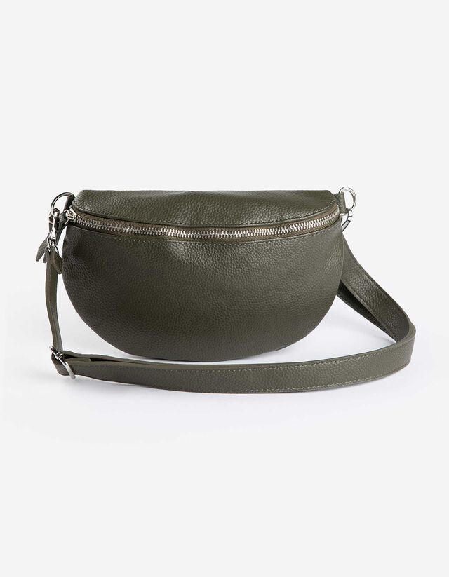 Bauchtasche - Lederoptik - dunkelgrün