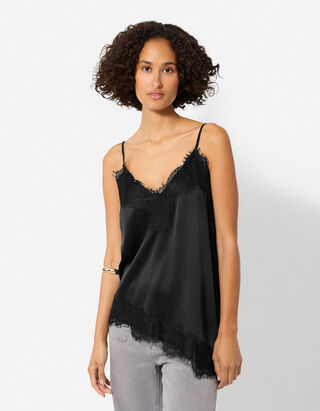 Top - Asymmetrisch - Schwarz