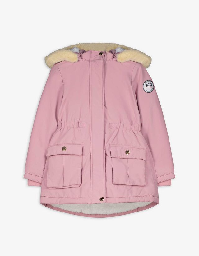 Parka - Snemljivo umetno krzno - vijolicna