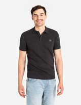 Tricou polo - Patch de etichetă - Gri inchis