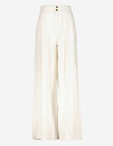 Damen Palazzo-Hose - Leinen-Mix
