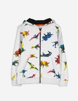 rozpinana bluza - Dinozaur - jasny szary