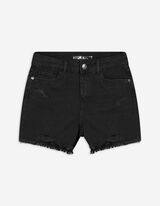 Jeansshorts - Destroyed - schwarz