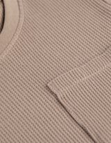 Hosszú ujjú felső - Mellzsebes - világos barna