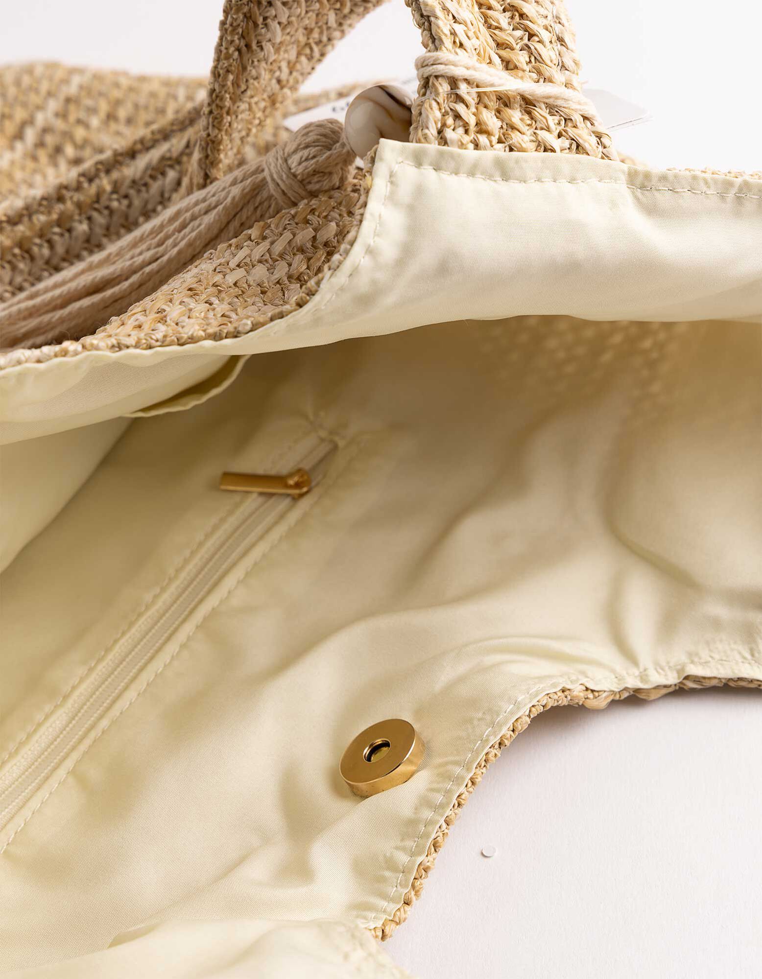 Beuteltasche - Stroh - Beige
