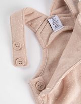 rinkinys: marškinėliai ilgomis rankovėmis ir kombinezonas - Siuvinėjimai - smelio spalvos