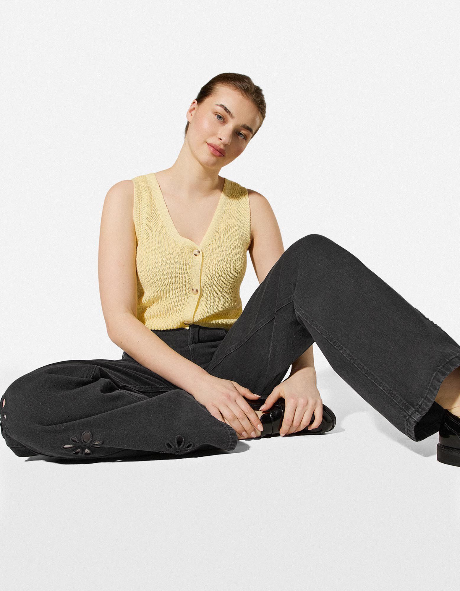 Jeans - Straight Fit - Schwarz