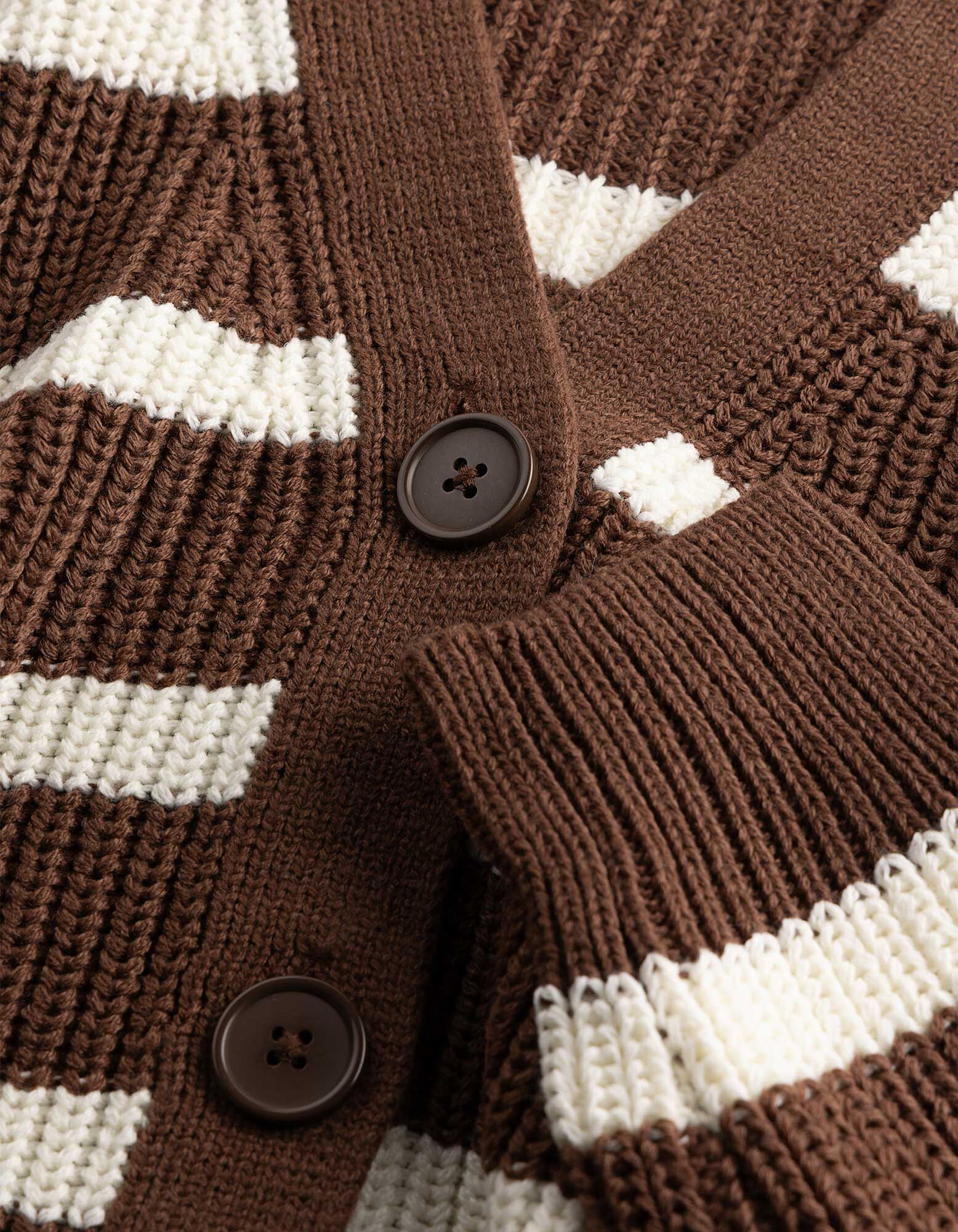 Gebreid vest - Breigoed - bruin