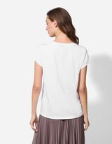 T-shirt - Borduursel - wit