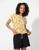 T-shirt - Imprimé all-over - jaune foncé