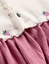 Haljina - &Scaron;areni print - bela