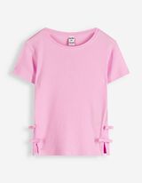 T-Shirt - Schleifenapplikation - rosa