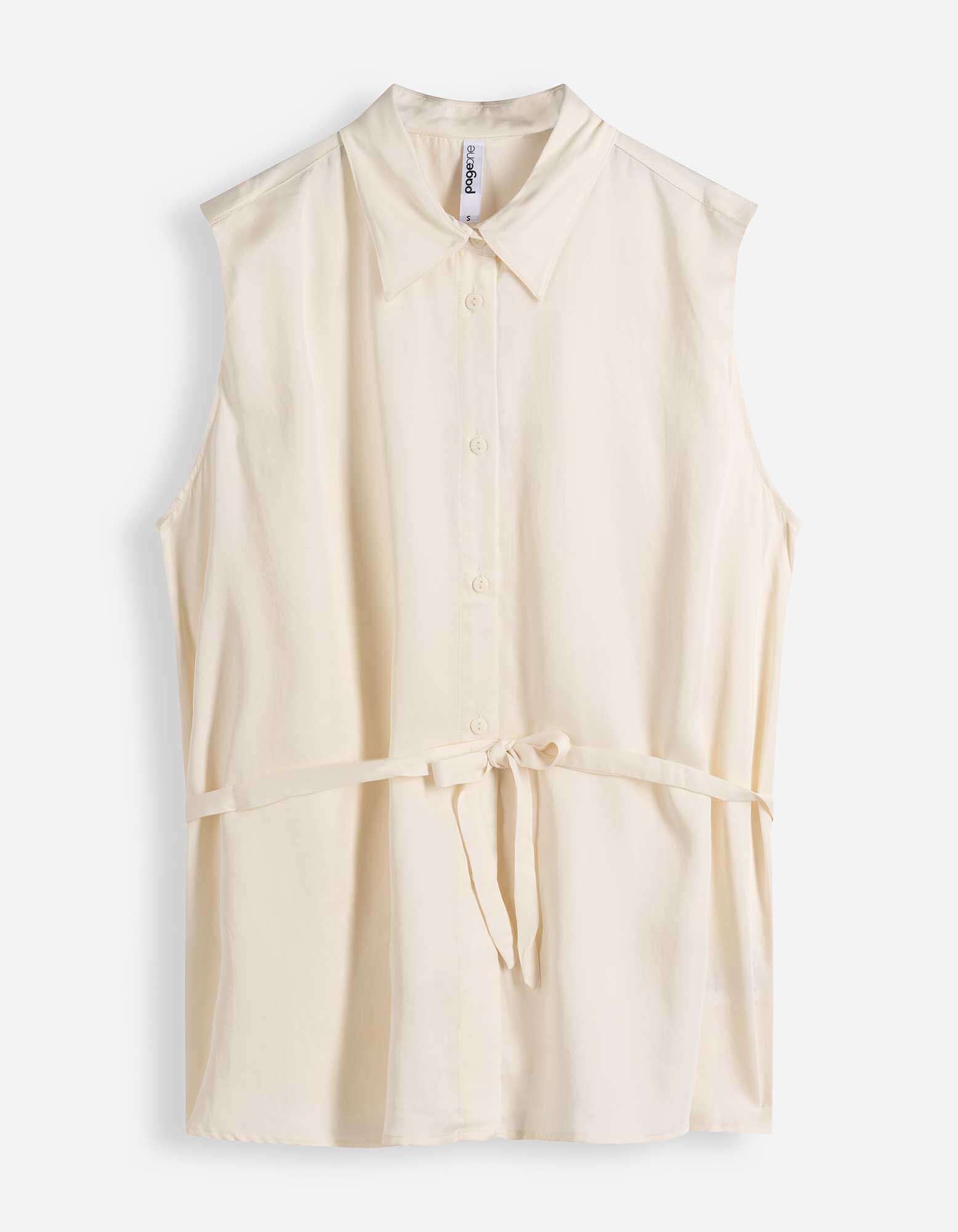 Bluse - einfarbig - Wei&szlig;