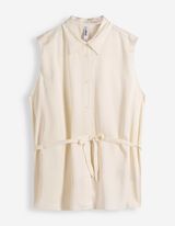Bluse - einfarbig - Wei&szlig;