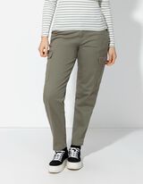 Pantaloni cargo - Amestec de bumbac - Verde inchis