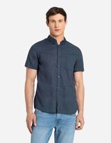 Camicia - Misto lino - blu scuro